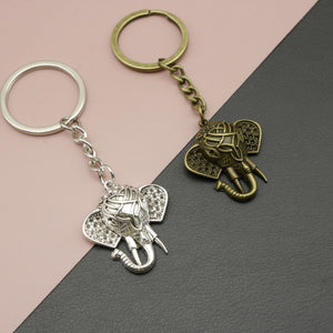 Zinc Alloy Simple Elephant Keychain Animal Gift Key Ring