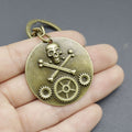 Zinc Alloy Skull Gear Keychain Bag Charm Gift view 4