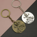 Zinc Alloy Skull Gear Keychain Bag Charm Gift view 1