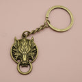 Zinc Alloy Minimalist Wolf Head Keychain Bag Charm Gift view 6