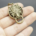 Zinc Alloy Minimalist Wolf Head Keychain Bag Charm Gift view 4