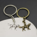 Zinc Alloy Minimalist Dog Keychain For Pet Lover Gift – Antique Copper view 4