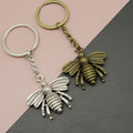 Metal Minimalist Bee Keychain Cute Bag Charm Gift view 1