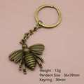 Metal Minimalist Bee Keychain Cute Bag Charm Gift view 2