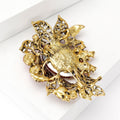 Alloy Zircon Rhinestone Brooch Pin For Elegant Women's Clothing view 3