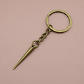 Zinc Alloy Long Spike Cone Keychain Key Ring Gift view 6