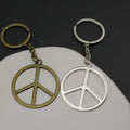 Metal Peace Symbol Keychain Bag Charm Gift view 3