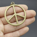 Metal Peace Symbol Keychain Bag Charm Gift view 4