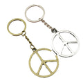 Metal Peace Symbol Keychain Bag Charm Gift view 5
