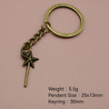 Zinc Alloy Fairy Wand Magic Wand Keychain Bag Charm Gift view 2