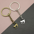Metal Minimalist Cat Keychain Bag Charm Key Ring view 1