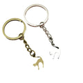 Metal Minimalist Cat Keychain Bag Charm Key Ring view 5