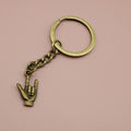 Zinc Alloy I Love You Hand Sign Keychain Bag Charm Gift view 6