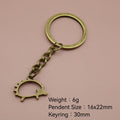 Zinc Alloy Hollow Hedgehog Keychain Bag Charm Gift view 2