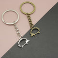 Zinc Alloy Hollow Hedgehog Keychain Bag Charm Gift view 1