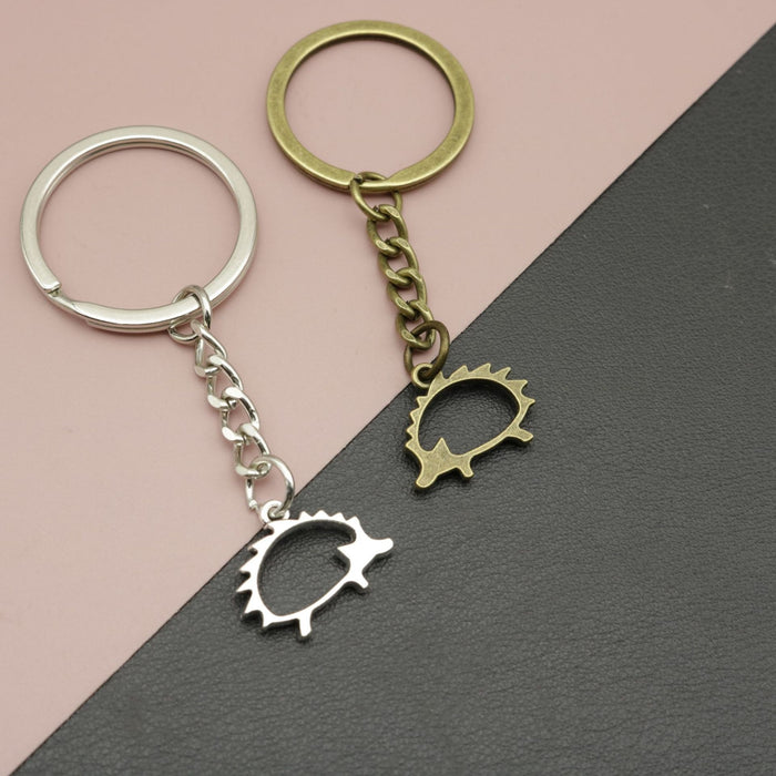 Zinc Alloy Hollow Hedgehog Keychain Bag Charm Gift