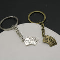 Metal Playing Card Keychain For Bag Charm Gift view 3