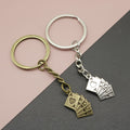 Metal Playing Card Keychain For Bag Charm Gift view 1