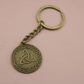 Zinc Alloy Triangle Round Disc Keychain Bag Charm Gift Accessory view 6