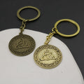 Zinc Alloy Triangle Round Disc Keychain Bag Charm Gift Accessory view 3