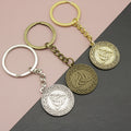 Zinc Alloy Triangle Round Disc Keychain Bag Charm Gift Accessory view 1