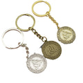 Zinc Alloy Triangle Round Disc Keychain Bag Charm Gift Accessory view 5