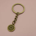 Metal Hexagram Star Keychain Bag Charm Gift view 6