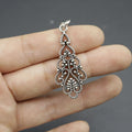 Metal Hollow Waterdrop Keychain Bag Charm Gift view 3