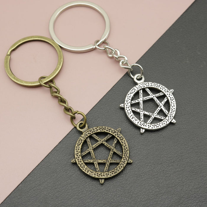 Metal Sun Moon Star Keychain Celestial Bag Charm Gift