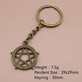 Metal Sun Moon Star Keychain Celestial Bag Charm Gift view 2