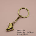 Metal Roller Skate Keychain Fashion Bag Charm Gift view 2