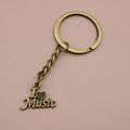 Zinc Alloy I Love Music Keychain Gift Key Ring view 6
