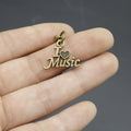 Zinc Alloy I Love Music Keychain Gift Key Ring view 3