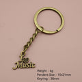 Zinc Alloy I Love Music Keychain Gift Key Ring view 2