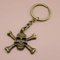 Zinc Alloy Simple Skull Keychain Bag Charm Gift Key Ring – Antique Copper view 6