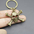Zinc Alloy Simple Skull Keychain Bag Charm Gift Key Ring – Antique Copper view 3