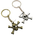 Zinc Alloy Simple Skull Keychain Bag Charm Gift Key Ring – Antique Copper view 5