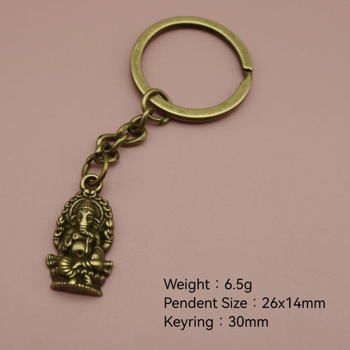 Zinc Alloy Lucky Wealth Elephant Keychain Bag Charm Gift