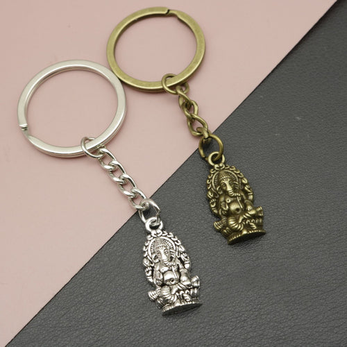 Zinc Alloy Lucky Wealth Elephant Keychain Bag Charm Gift