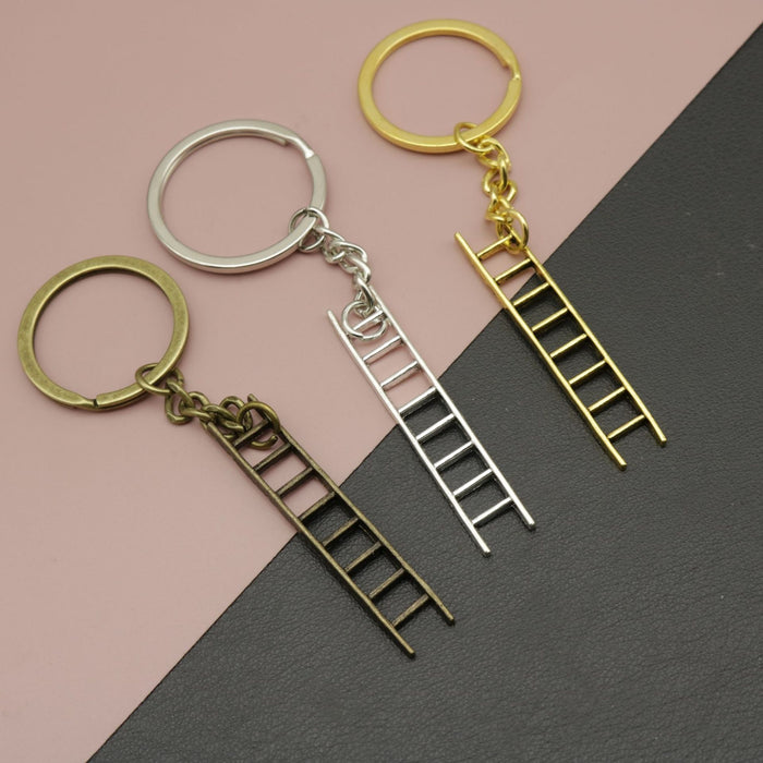Zinc Alloy Minimalist Ladder Keychain Bag Charm Gift