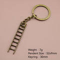 Zinc Alloy Minimalist Ladder Keychain Bag Charm Gift view 2