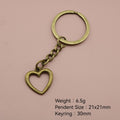 Zinc Alloy Minimal Heart Keychain Gift For Bag Charm view 2