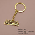 Metal Merry Christmas Letter Keychain Holiday Gift Key Ring view 2
