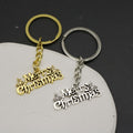 Metal Merry Christmas Letter Keychain Holiday Gift Key Ring view 3