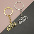 Metal Merry Christmas Letter Keychain Holiday Gift Key Ring view 1