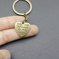 Metal Heart Keychain You Are Always In My Heart Bag Charm view 4