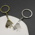 Metal Spider Web Keychain Halloween Bag Charm Gift view 4