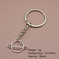 Zinc Alloy Planet Shape Keychain Space Bag Charm Gift view 2