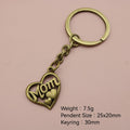 Zinc Alloy Mom Heart Keychain Family Gift Key Ring view 2