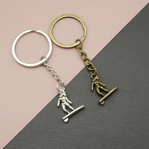 Metal Surfboard Music Keychain Bag Charm